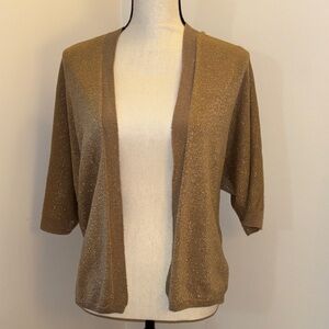 Elegant Gold Women's Sweater Cardigan